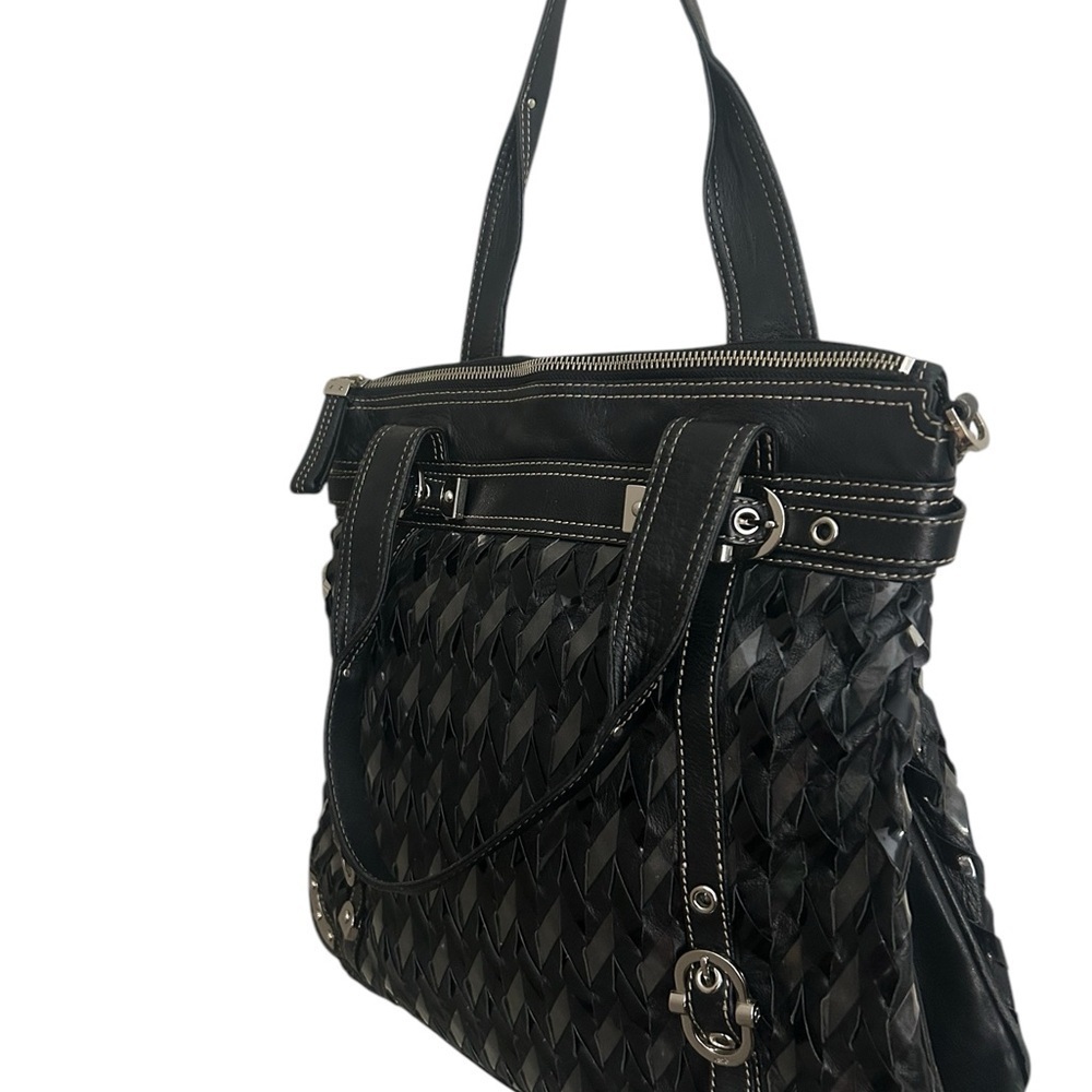 Rafe New York Y2K (Anthropologie) leather and plastic woven larger bag! Lux y2K - Picture 2 of 12